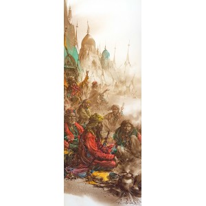 Ali Abbas, 11 x 30 inch, Watercolor on Paper, Figurative Painting-AC-AAB-319